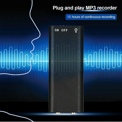 8GB Mini Voice Recorder: One-Button Recording, HD Audio & MP3 Player