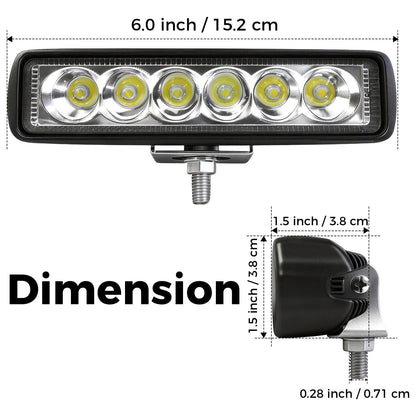 6 Inch Led Light Bar Spot Beam