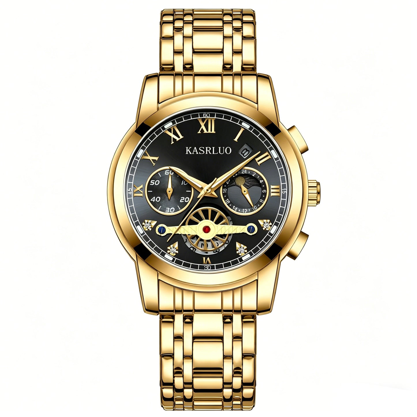 Waterproof Men Watches Roman Numeral Analog Quartz Wrist Watch