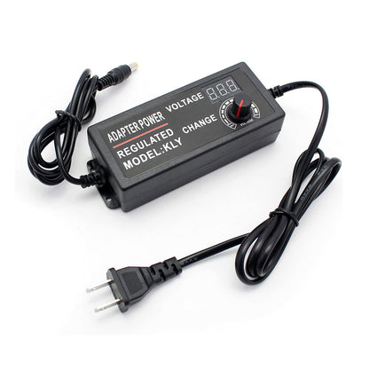 3-24V 3A Adjustable AC/DC Power Adapter for Household Electronics and LED Strip, 5.5 x 2.5mm US Plug