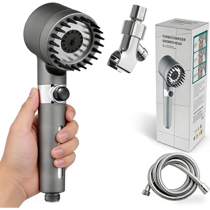 Turbo High Pressure Shower Head With Water Filter