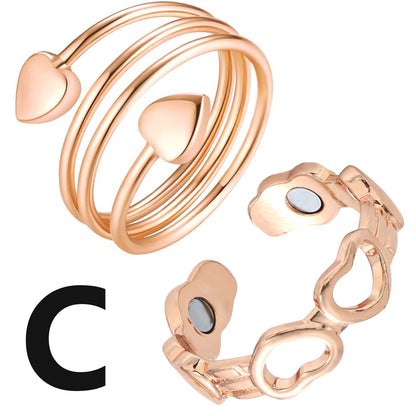 2Pcs/set Magnetic Rings for Women, Adjustable Jewelry