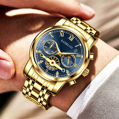 Waterproof Men Watches Roman Numeral Analog Quartz Wrist Watch