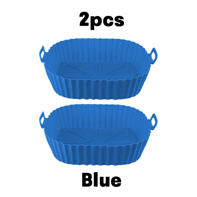 2pcs Air Fryer Silicone Liners for 3 to 5 Qt Air fryer Oven Reusable Baking Tray
