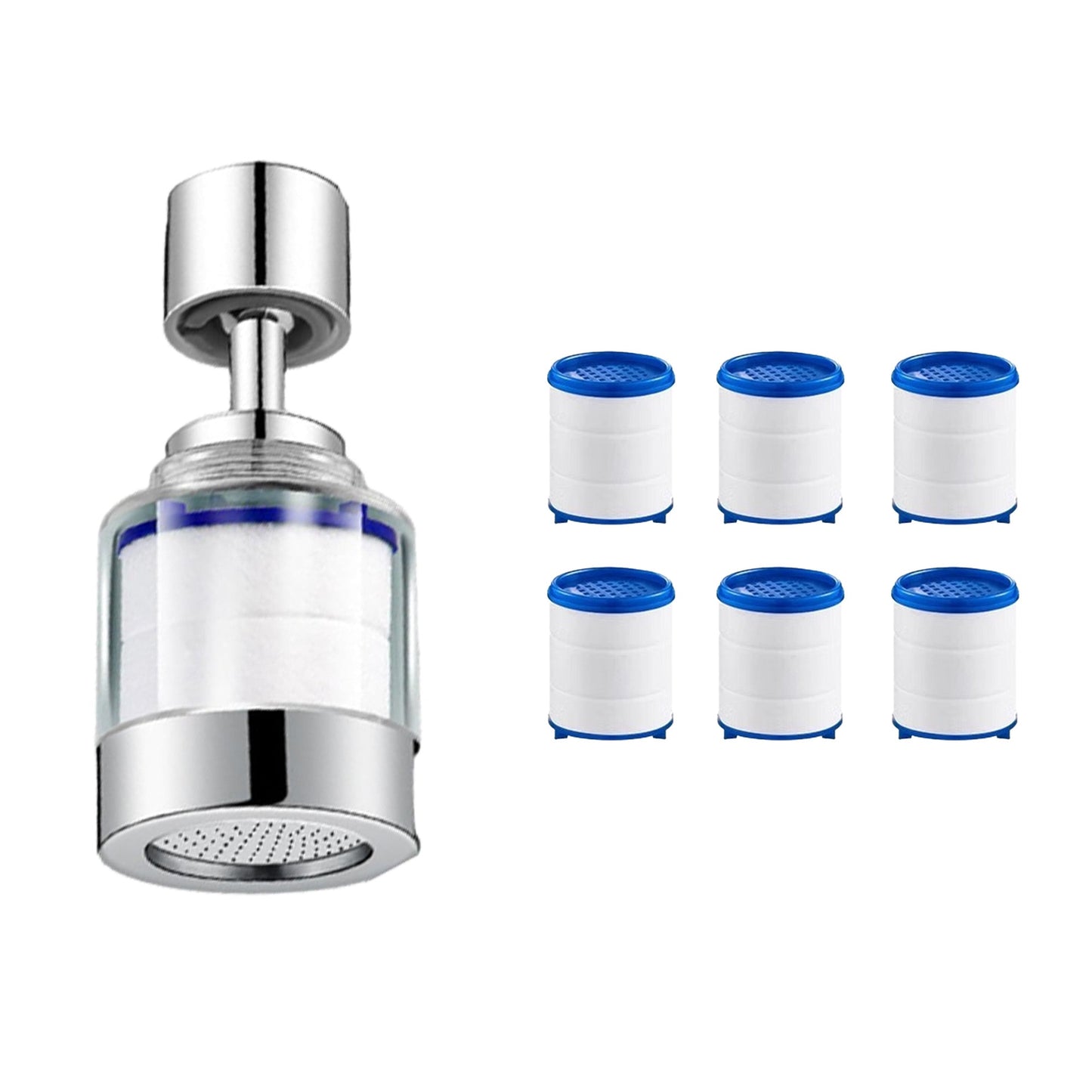 Universal 360 ° Rotating Filter Faucet,  Removes Chlorine Fluoride Heavy Metals Hard Water