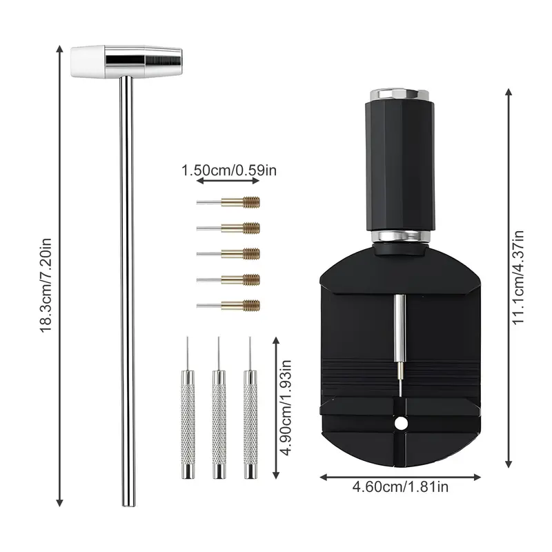 Watch Link Removal Kit - Watch Band Sizing Tool for Watch Strap Adjustment