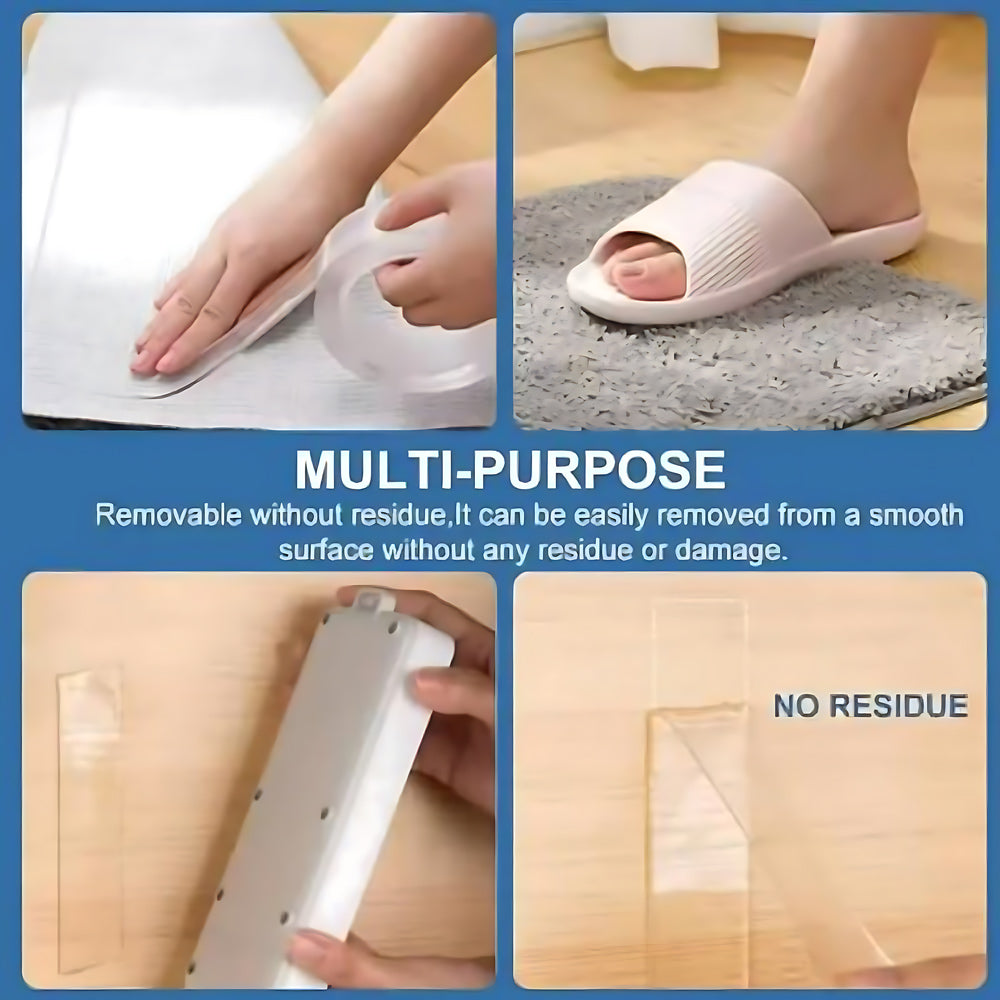 2 Rolls Nano Double Sided Tape, 0.78in x9.84 Feet Removable No Residue, Waterproof Multipurpose Tape