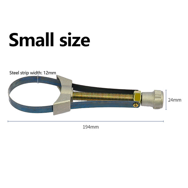 Oil Filter Strap Wrench: Adjustable Range 60-110mm & 90-150mm