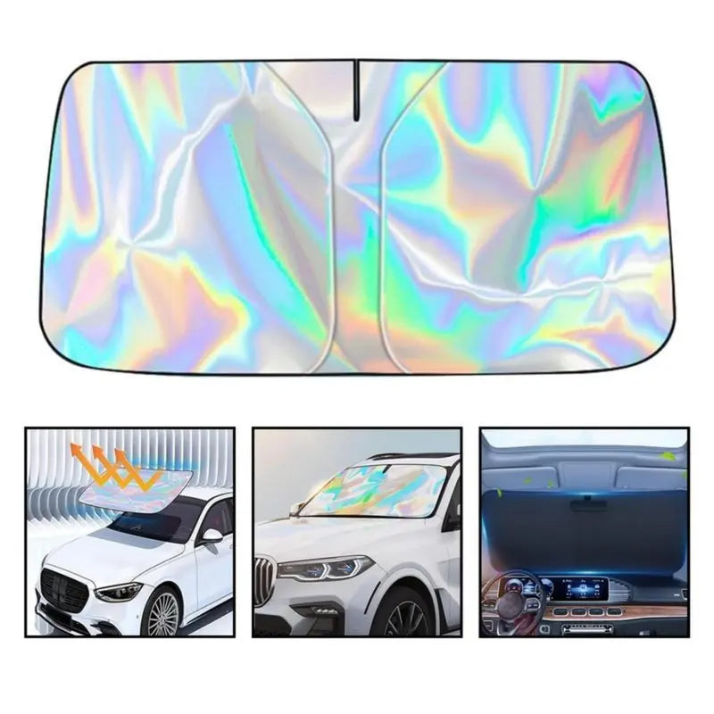 Foldable Anti-UV Windshield Sunshade, Multipurpose Car Front Window Heat Protective Umbrella for Sedan SUVs