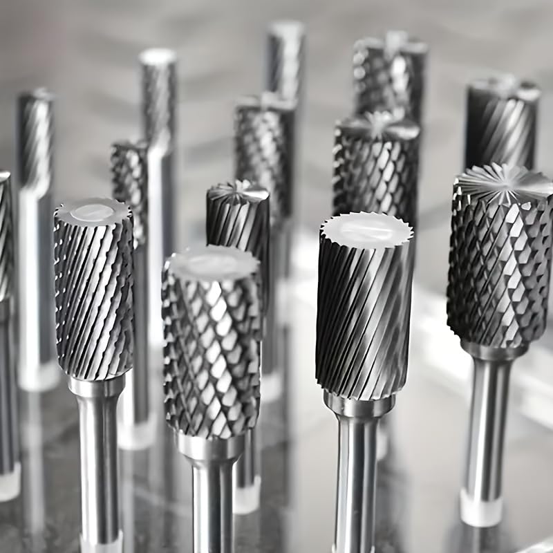 20pcs High-Speed Steel Rotating Burrs Knife Set | 10 Kinds of Cutter Head Shape Carving Grinding Head 1/8 "Shank