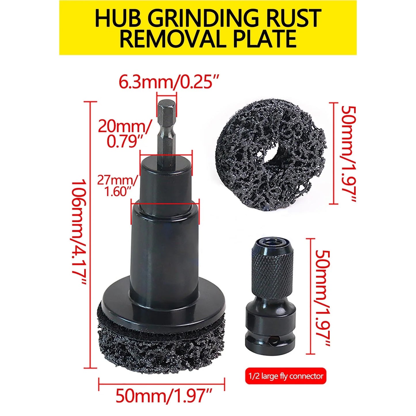 Rust Removal Tool Hub Cleaning Kit Brake Hub Resurfacing Wheel Polishing