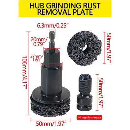 Rust Removal Tool Hub Cleaning Kit Brake Hub Resurfacing Wheel Polishing