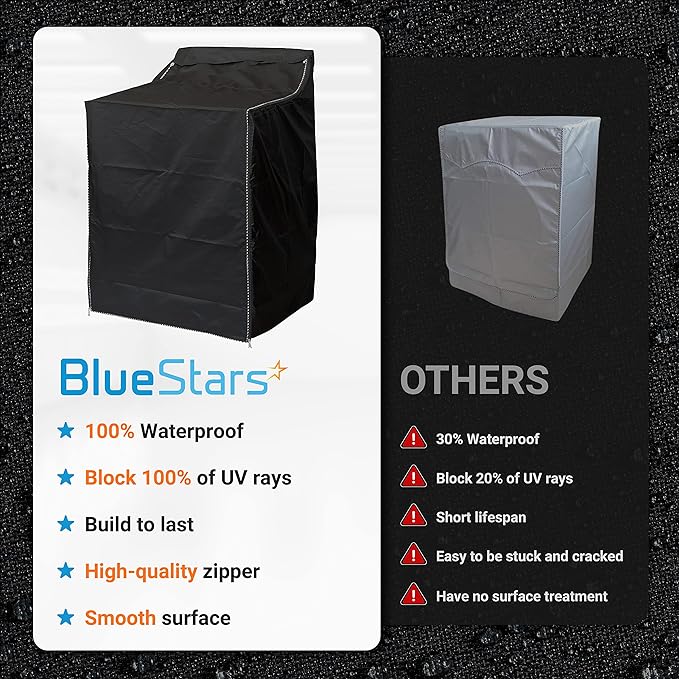 Heavy-Duty Washing Machine Cover for Outdoor/Indoor, Waterproof Anti-UV Washer Dryer Cover
