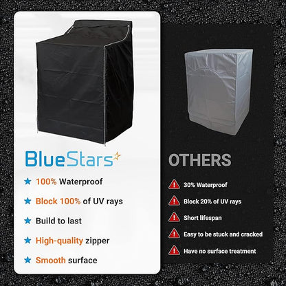 Heavy-Duty Washing Machine Cover for Outdoor/Indoor, Waterproof Anti-UV Washer Dryer Cover