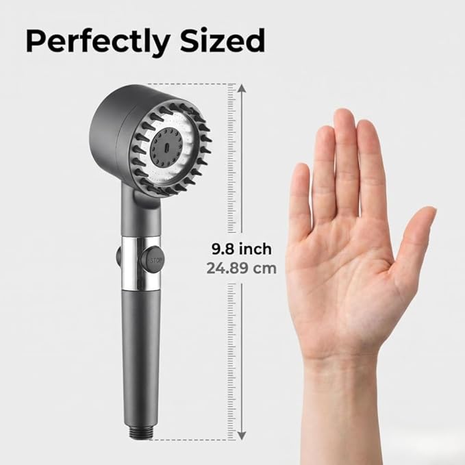 Turbo High Pressure Shower Head With Water Filter