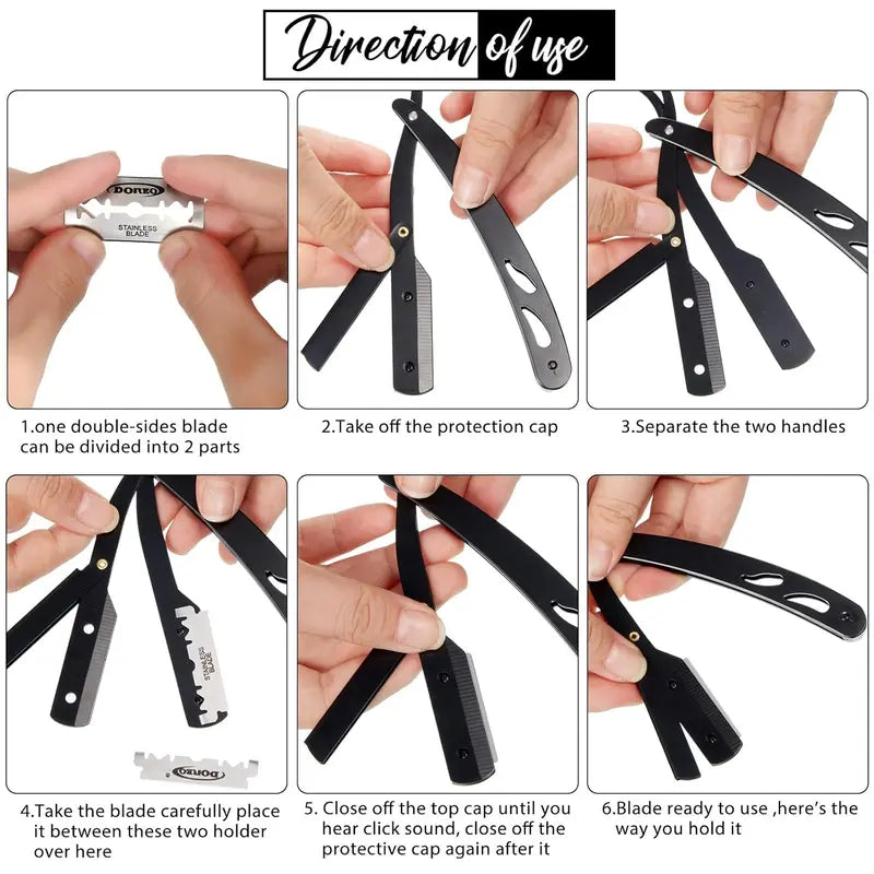 Professional Men's Straight Razor Set