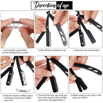 Professional Men's Straight Razor Set