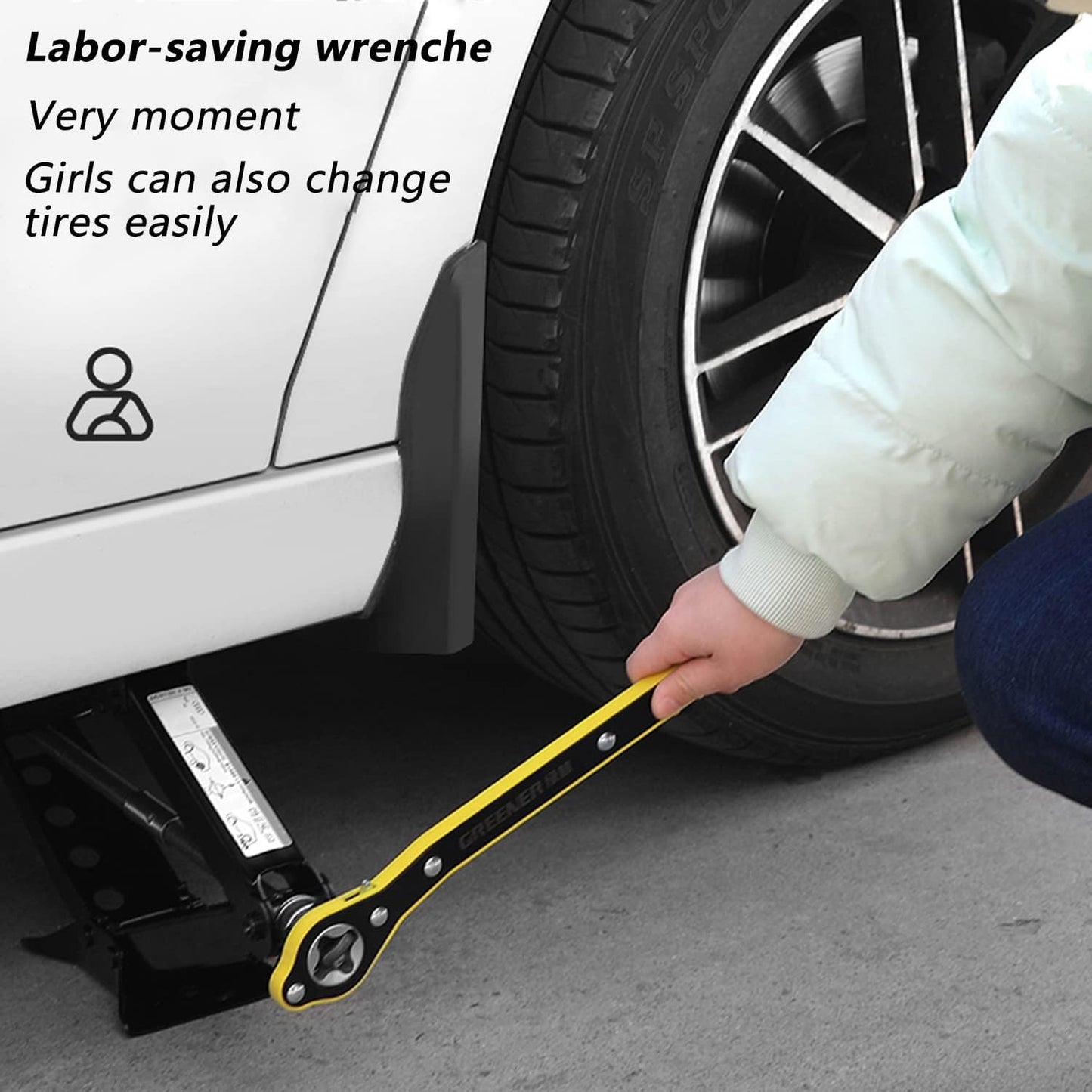 Auto Jack Ratchet Wrench of Labor-Saving Desigh, Car Jack and Lug Wrench