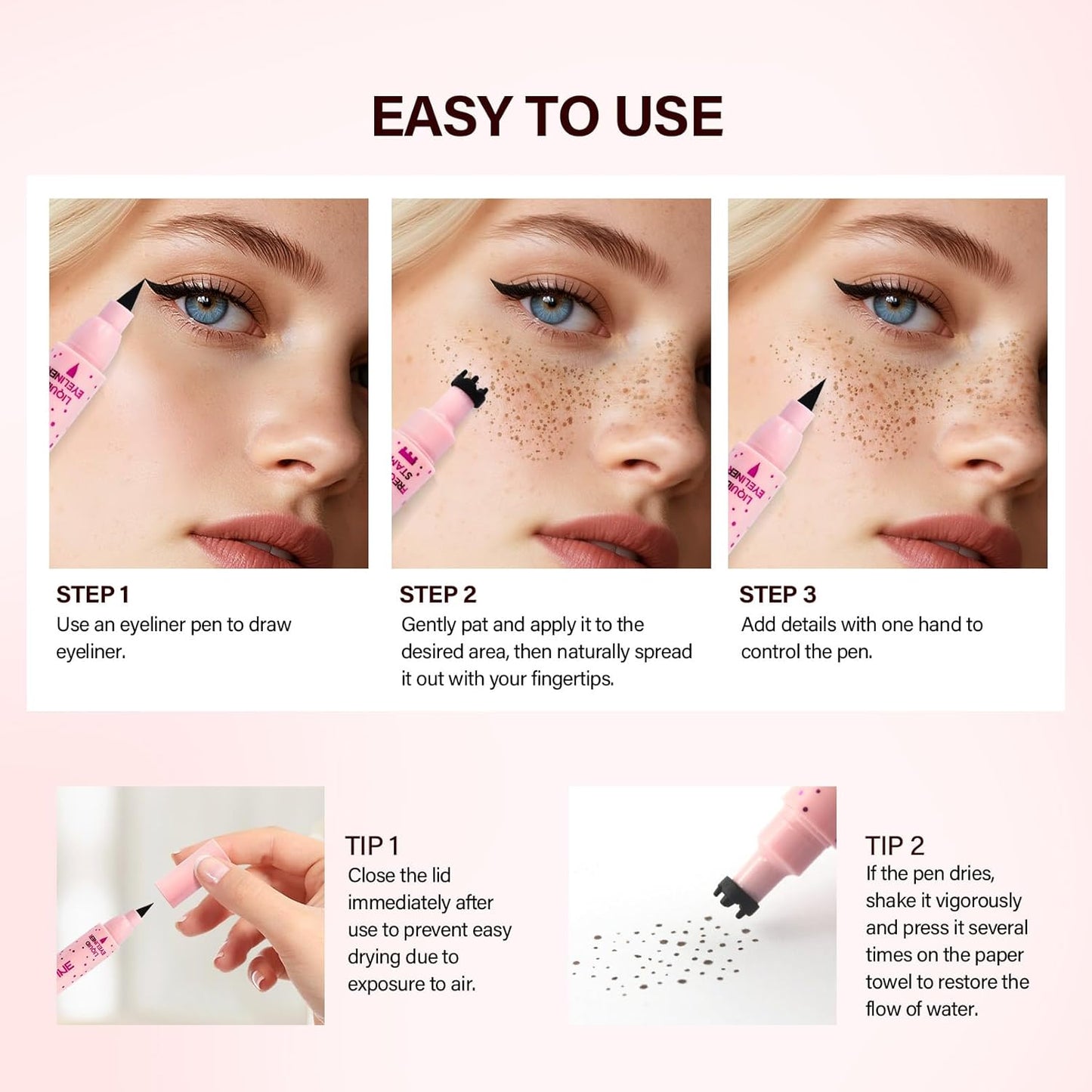 2-in-1 Freckle stamp & Eyeline pen