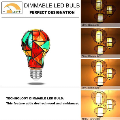 Stained Glass LED Light Bulb