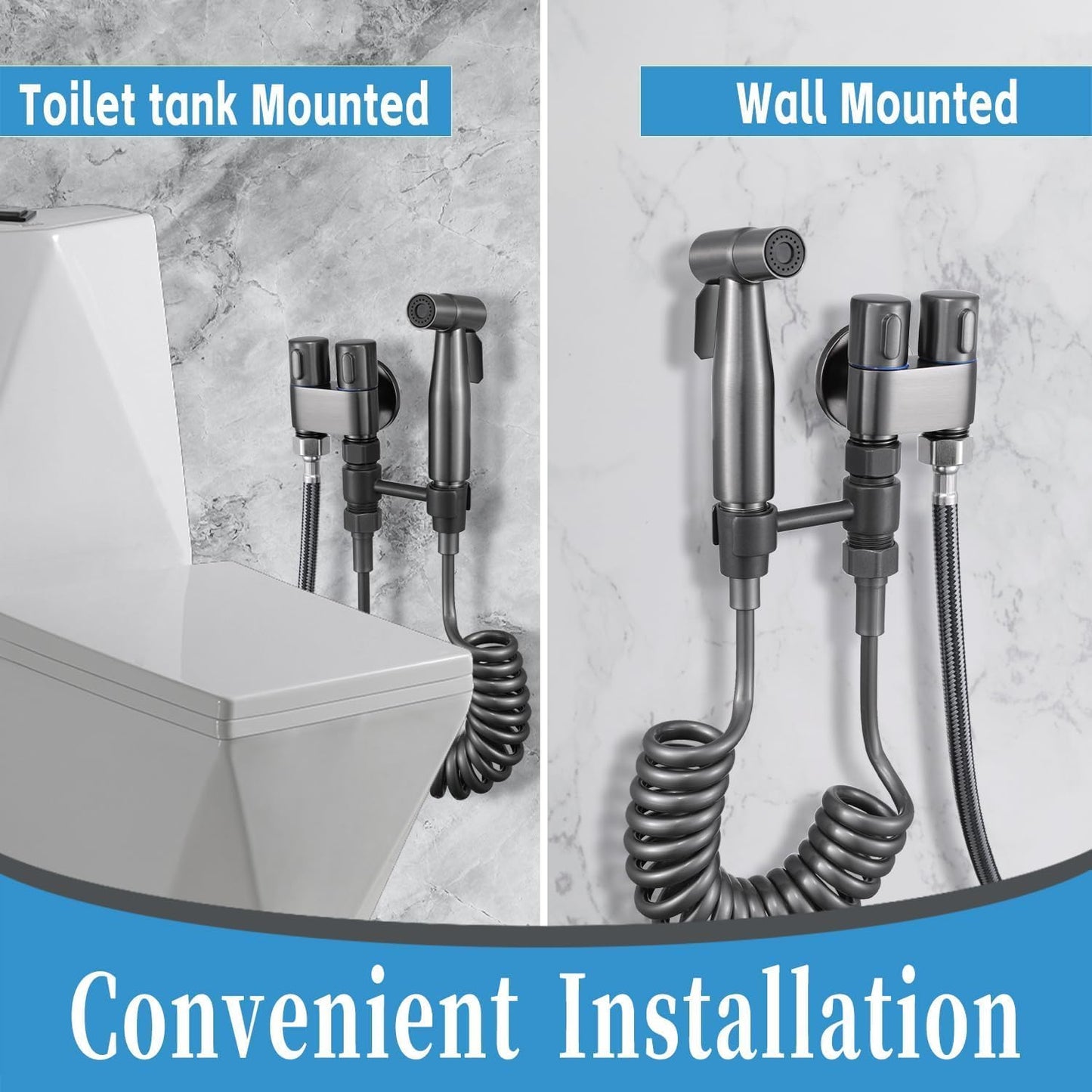 Generic Toilet Faucet Splitter 2-Way Double Faucet Adapter