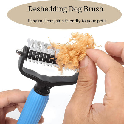 Pet Undercoat Rake Grooming Brush for Long Haired Dogs