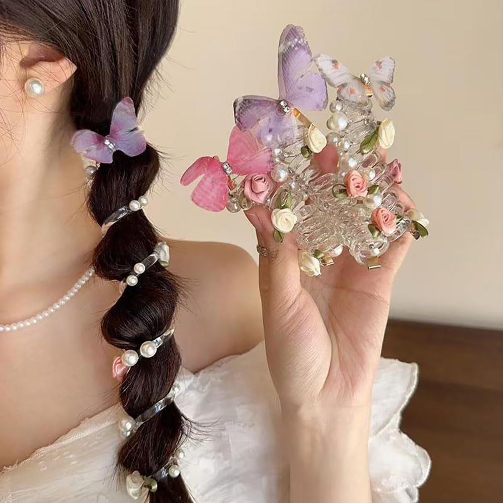 3PCS Mesh Butterfly Bow Hairbands