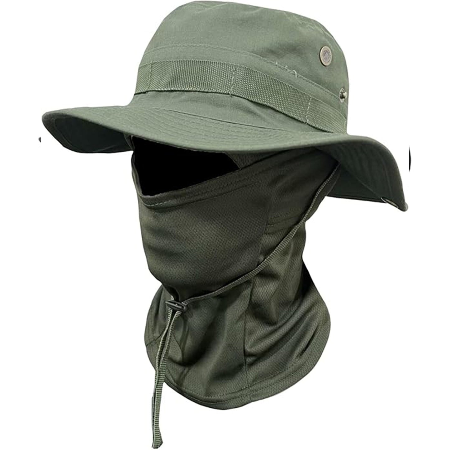 Mens Camouflage Bucket Hat & Sun Protection Face Covering Set
