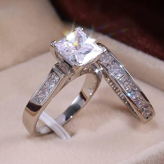 2-Piece Ring Set — Ideal for Daily Wear, Engagement Parties, Trendy Couples, Party Favors, and Mother's Day Gifts
