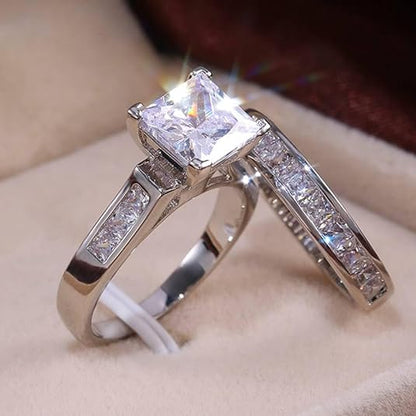 2-Piece Ring Set — Ideal for Daily Wear, Engagement Parties, Trendy Couples, Party Favors, and Mother's Day Gifts
