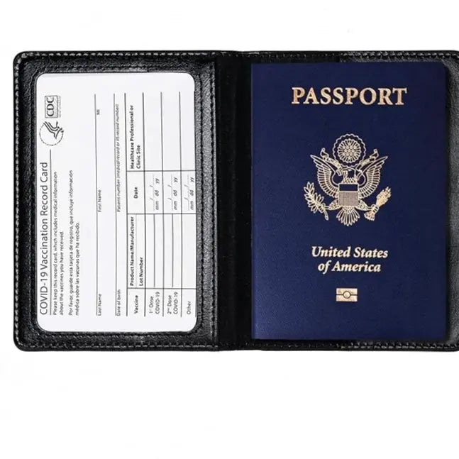 2-Pack Passport Holders – Ultra Slim PU Leather Wallets for Men & Women