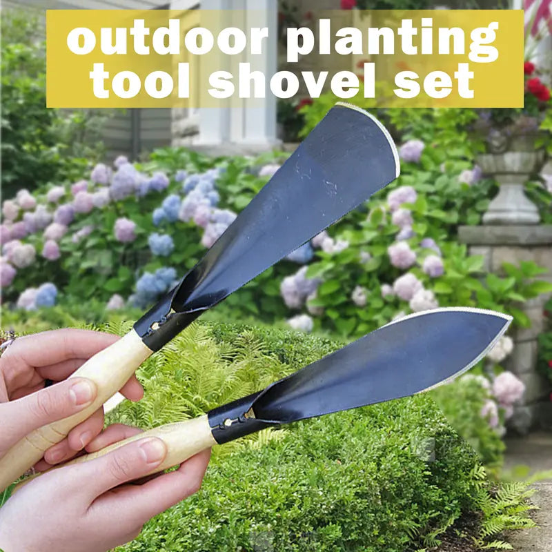 2 Counts Garden Shovel Garden Pointed with Pointed Tip and Flat Tip