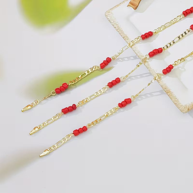 Ladies' Red Bead Protective Bracelet