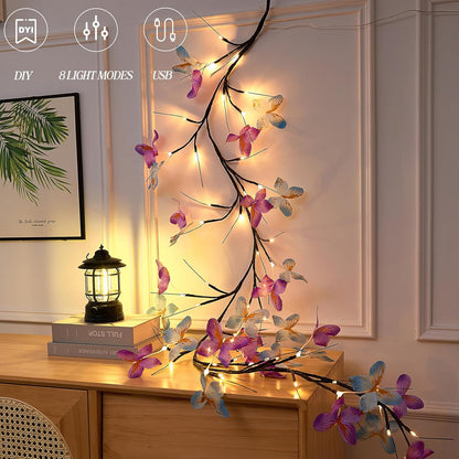 LED Flexible Vine Lights with Butterflies