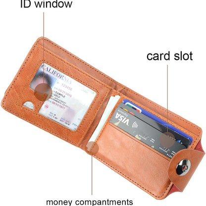 Men Bill Wallet PU Leather Credit Card Photo Holder Bifold Billfold