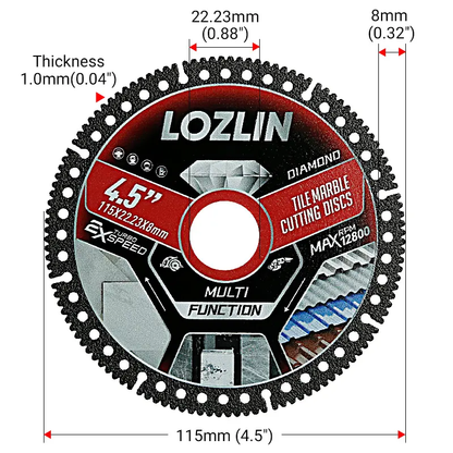 Diamond Blades 3PCS 4.5" Diamond Blade for Tile Cutting