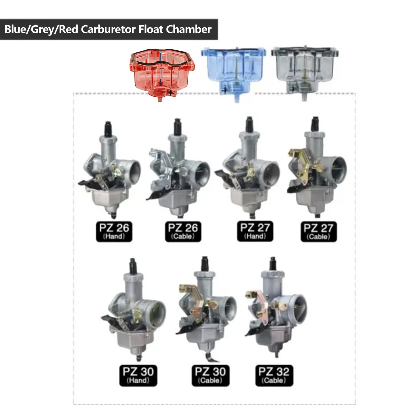 Carburetor Float Bowl Bottom Shell – Replacement Part Compatible with PZ26, PZ27, PZ30 & PZ32 Motorcycle Carburetors