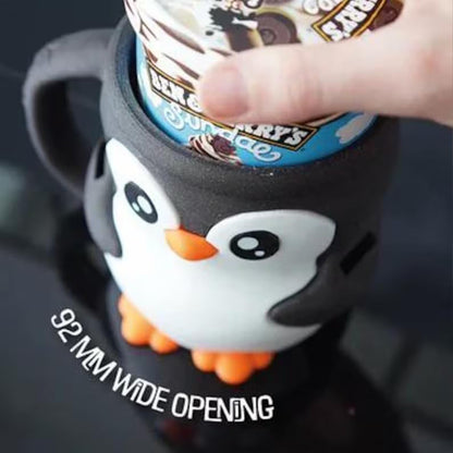 Warm-Hand Ice Cream Pint Holder with Dual Spoon Sockets – Fits Standard Pints