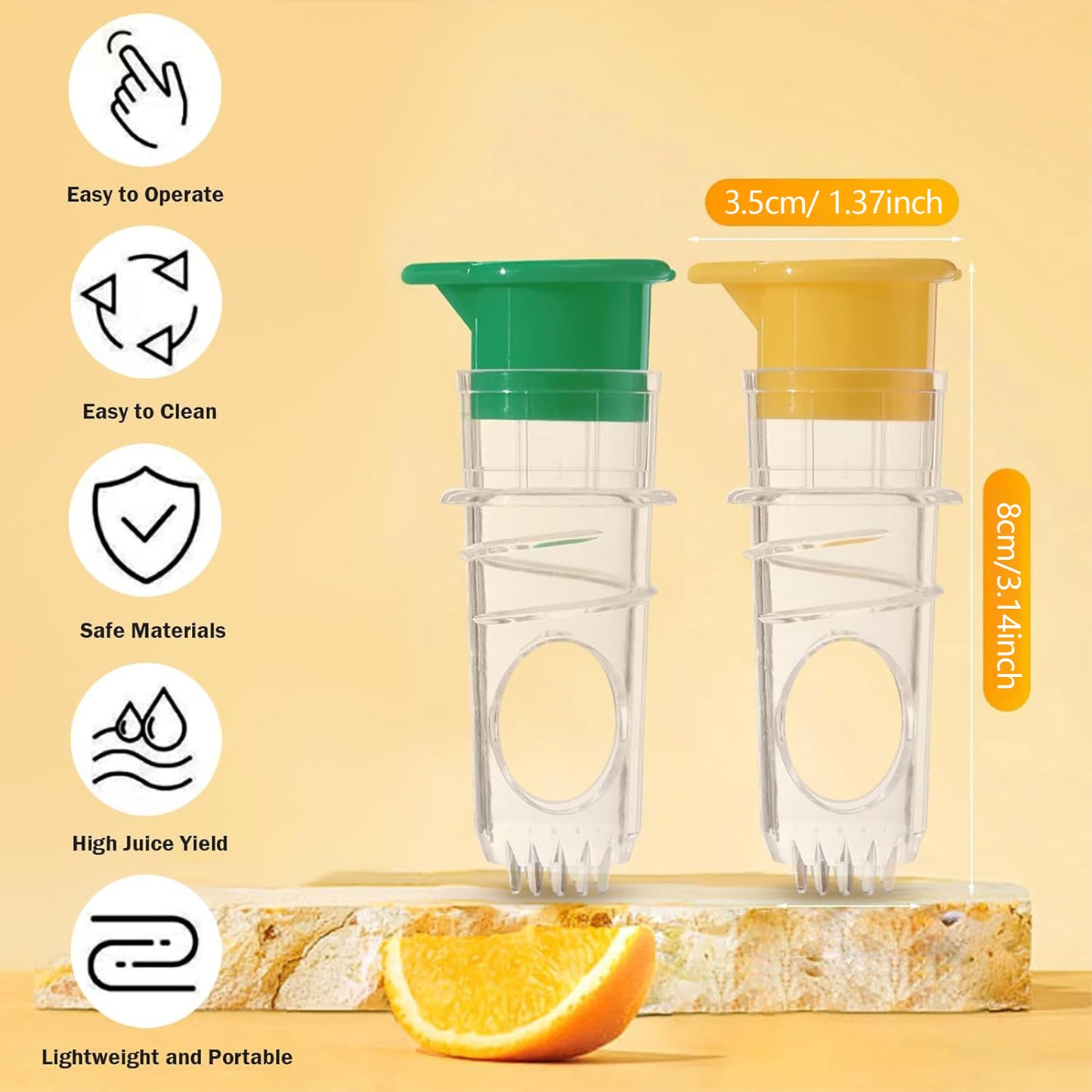 4Pcs Compact Handheld Lime & Orange Juicer for Home, Cooking, and Cocktails