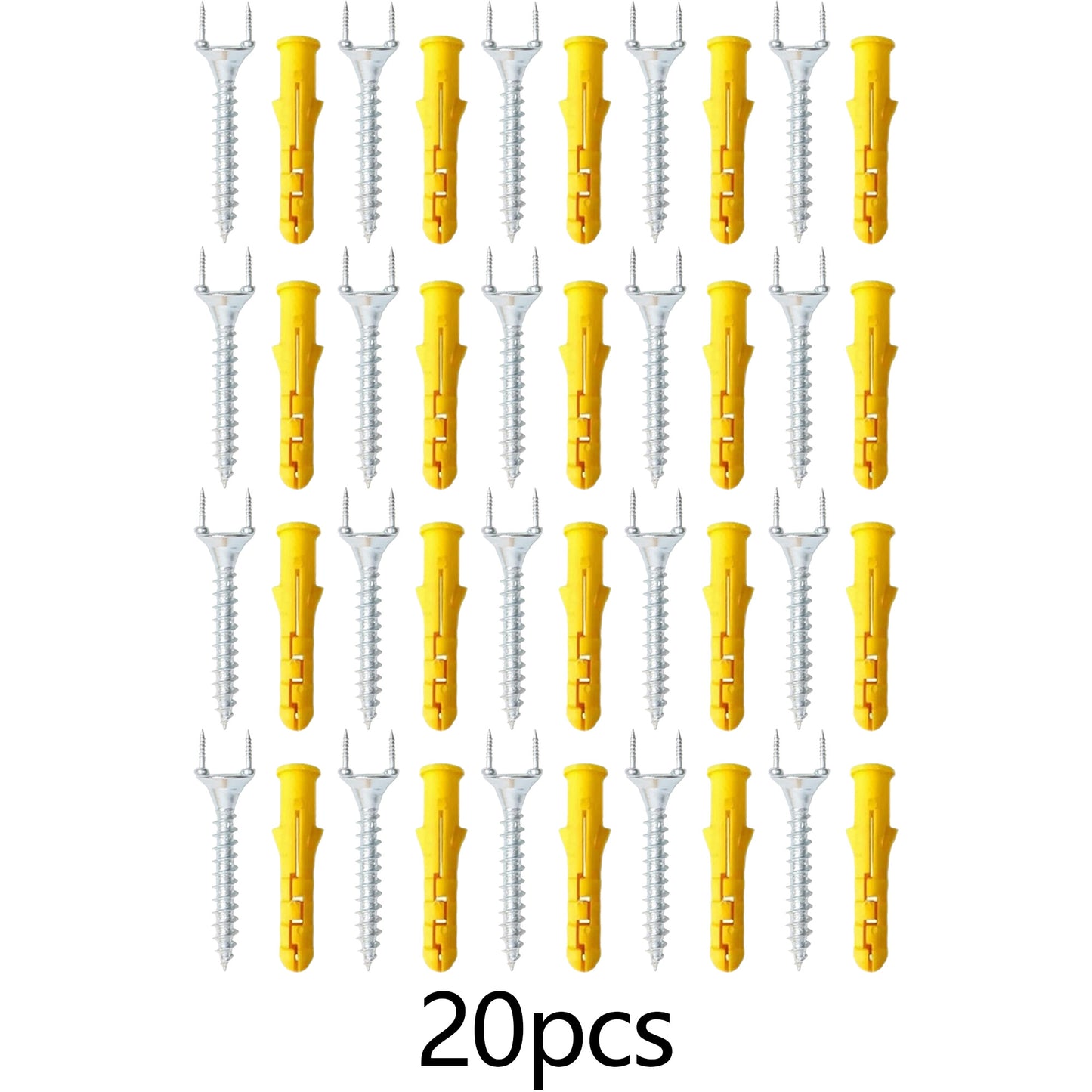 20Pcs Solid Wood Baseboard Seamless Nails Double-Headed Self-Tapping Screws 25mm
