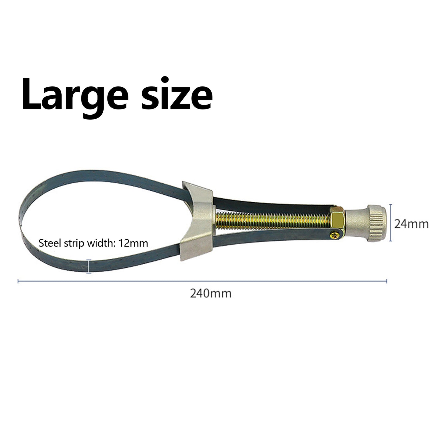 Oil Filter Strap Wrench: Adjustable Range 60-110mm & 90-150mm