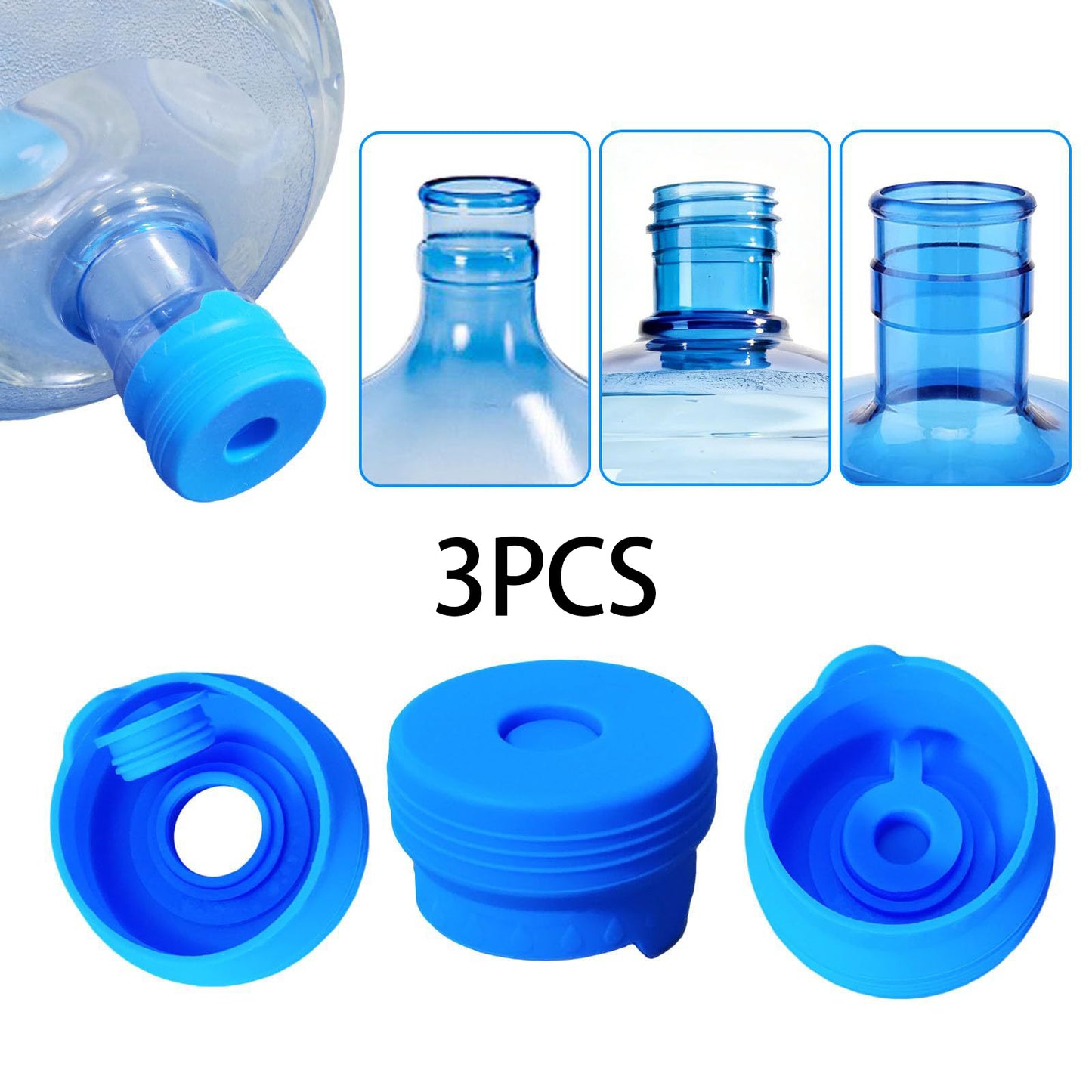3PCS Upgrade Silicone Reusable Replacement Caps