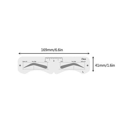 6 Styles, Soft, Reusable Eyebrow Template Kit with Strap