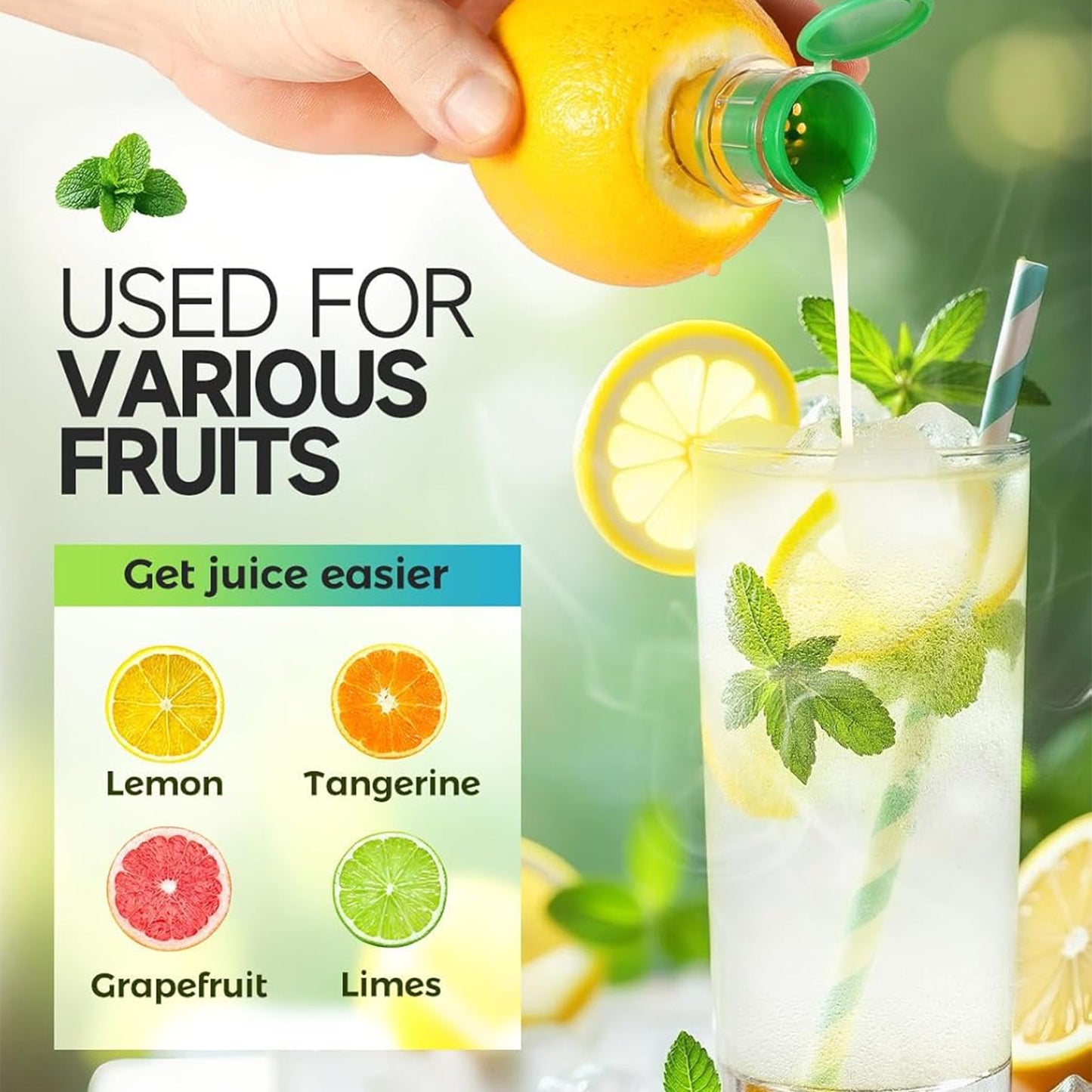 4Pcs Compact Handheld Lime & Orange Juicer for Home, Cooking, and Cocktails