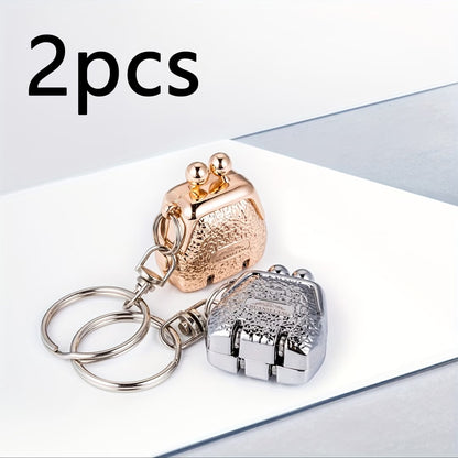 2Pcs Mini Bag-Shaped Folding Nail Clippers