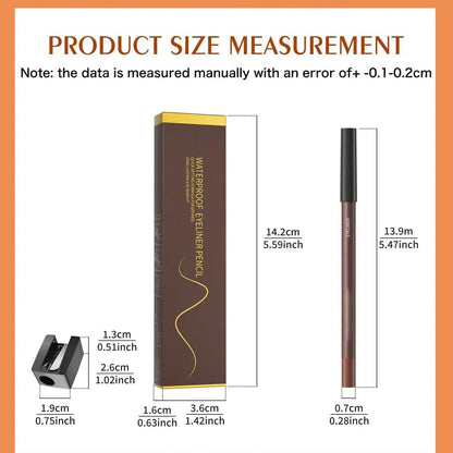 7 Pcs Waterproof Gel Eyeliner Pencil Set - Long-Lasting 1.5mm Precision Tip Glides Smoothly in 7 Eye-Color Enhancing Shades, Smudge Proof All Day Wear