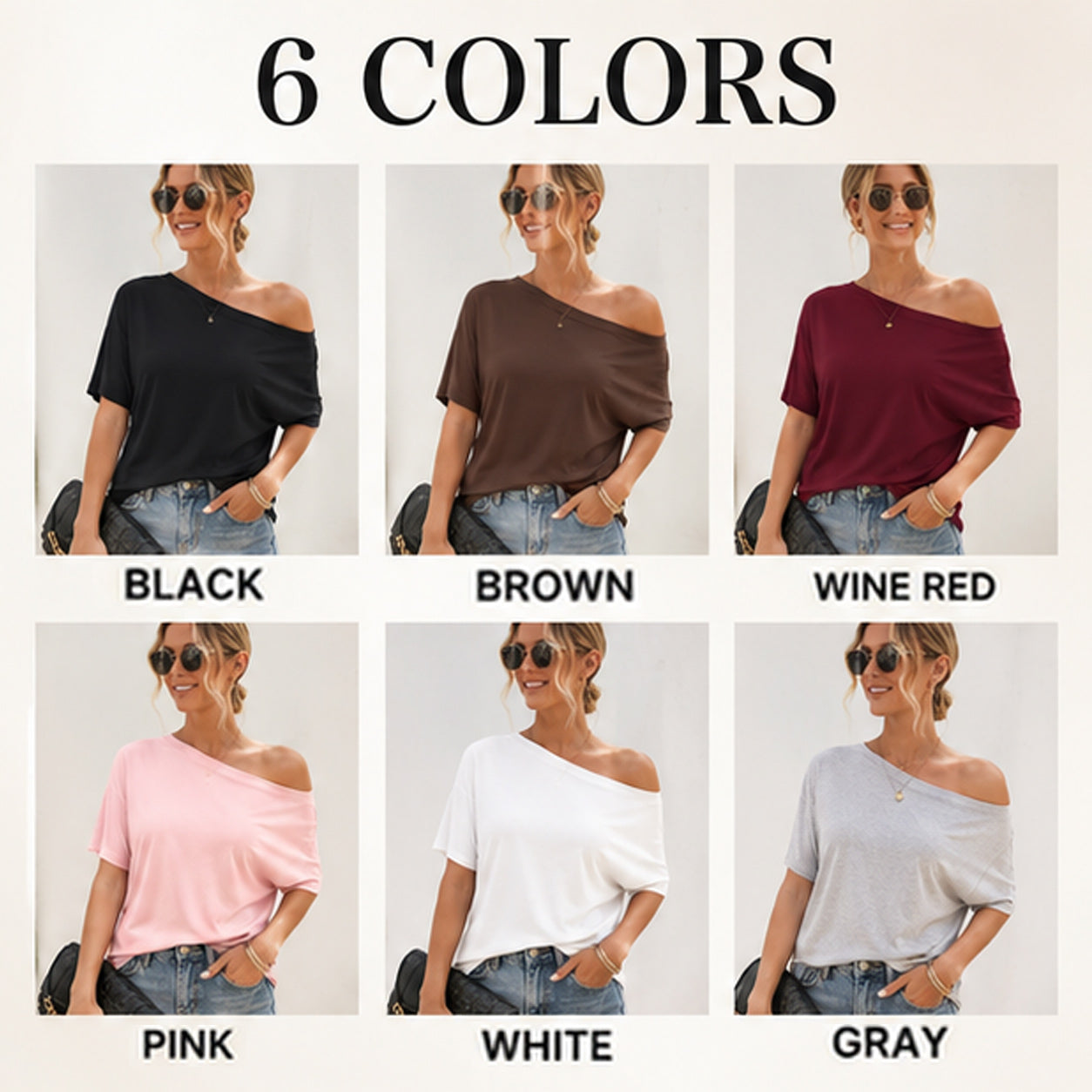 Off The Shoulder Top, Short Sleeve Basic T-shirt