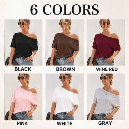 Off The Shoulder Top, Short Sleeve Basic T-shirt
