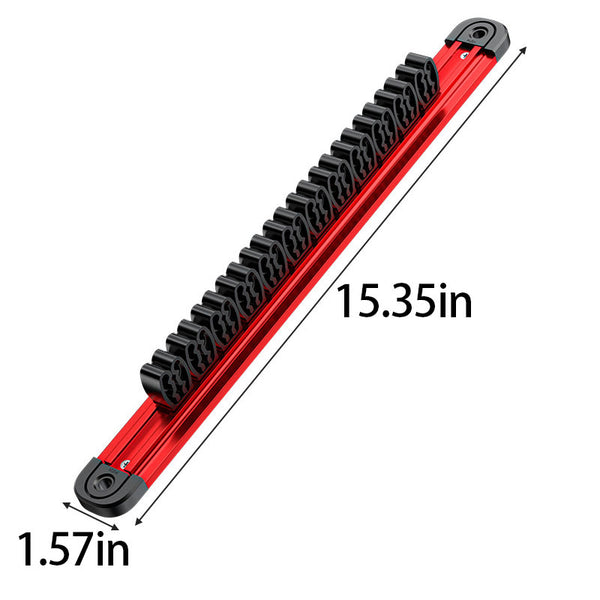Heavy Duty Magnetic Socket Holder with 12PCS 360° Swivel Removable Clips
