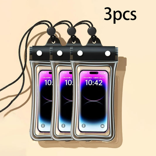 3pcs Universal Floatable IPX8 Waterproof Phone Pouch with Touchscreen - Underwater Photography, for Swimming, Rafting, Diving